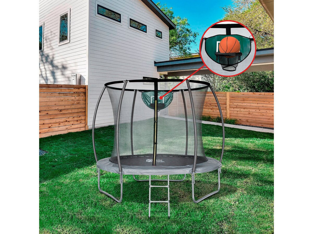 Trampoline prestige "jumper" 2,44 m et panier basket