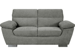 Canapé fixe en tissu "Dallas" - 169 x 88 x 90 cm - 2 places - Gris
