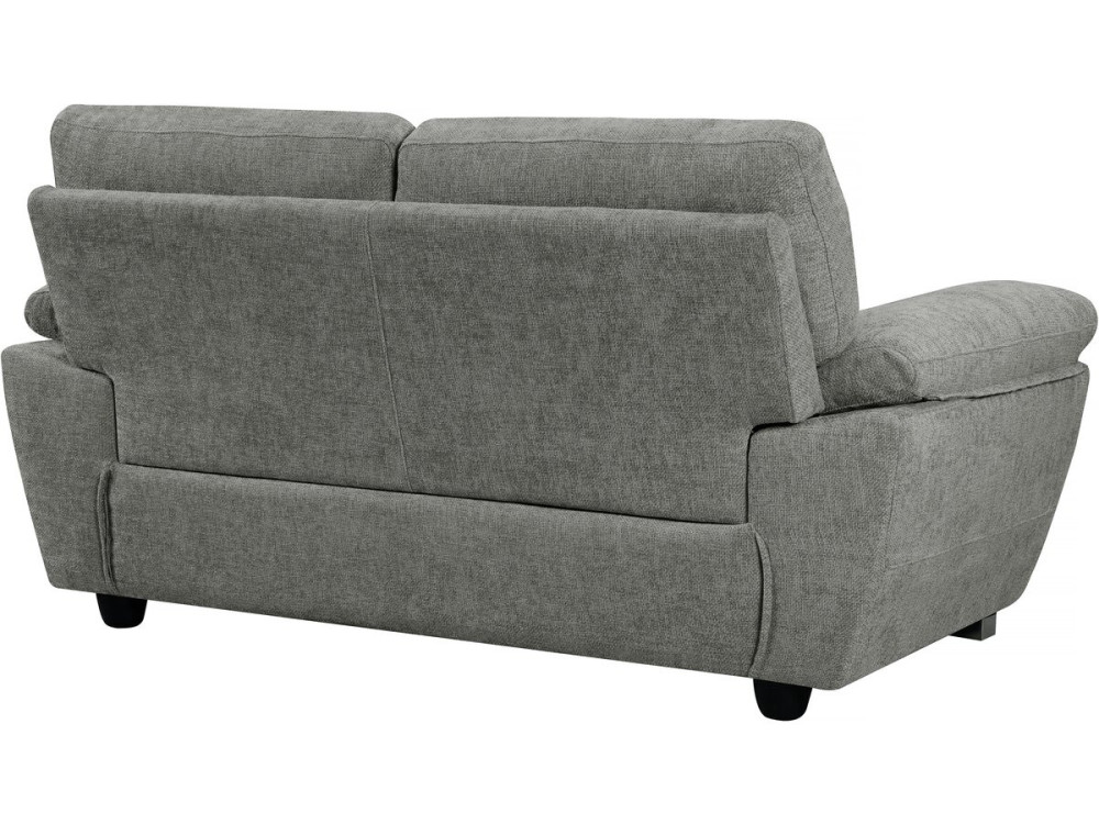 Canapé fixe en tissu "Dallas" - 169 x 88 x 90 cm - 2 places - Gris