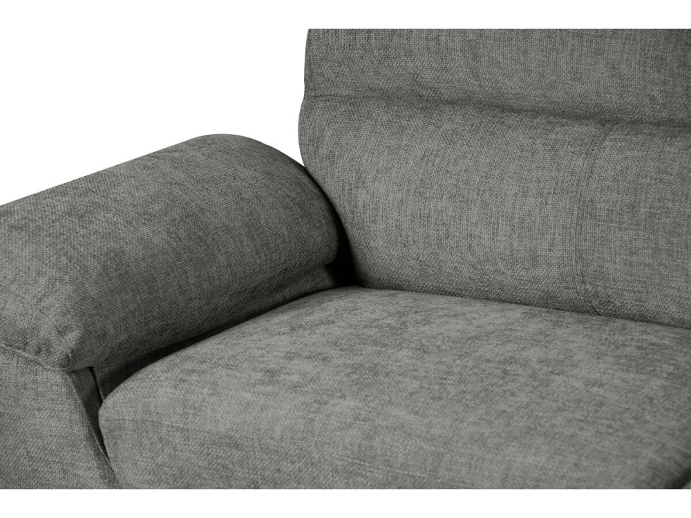 Canapé fixe en tissu "Dallas" - 169 x 88 x 90 cm - 2 places - Gris