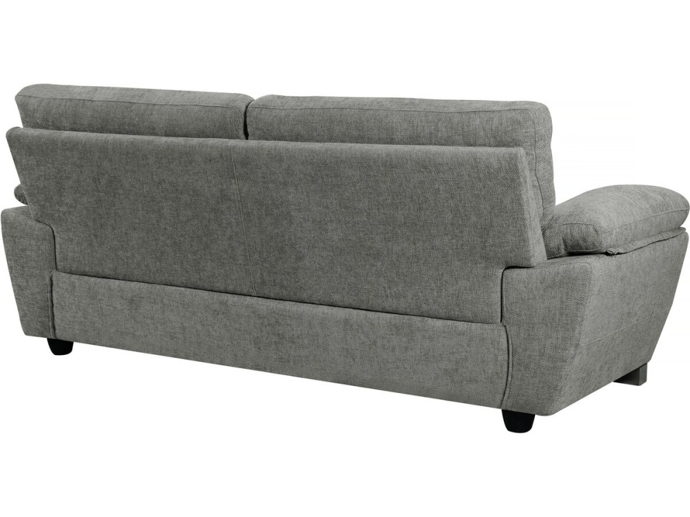 Canapé fixe en tissu "Dallas" - 210 X 88 X 90 cm - 3 places - Gris