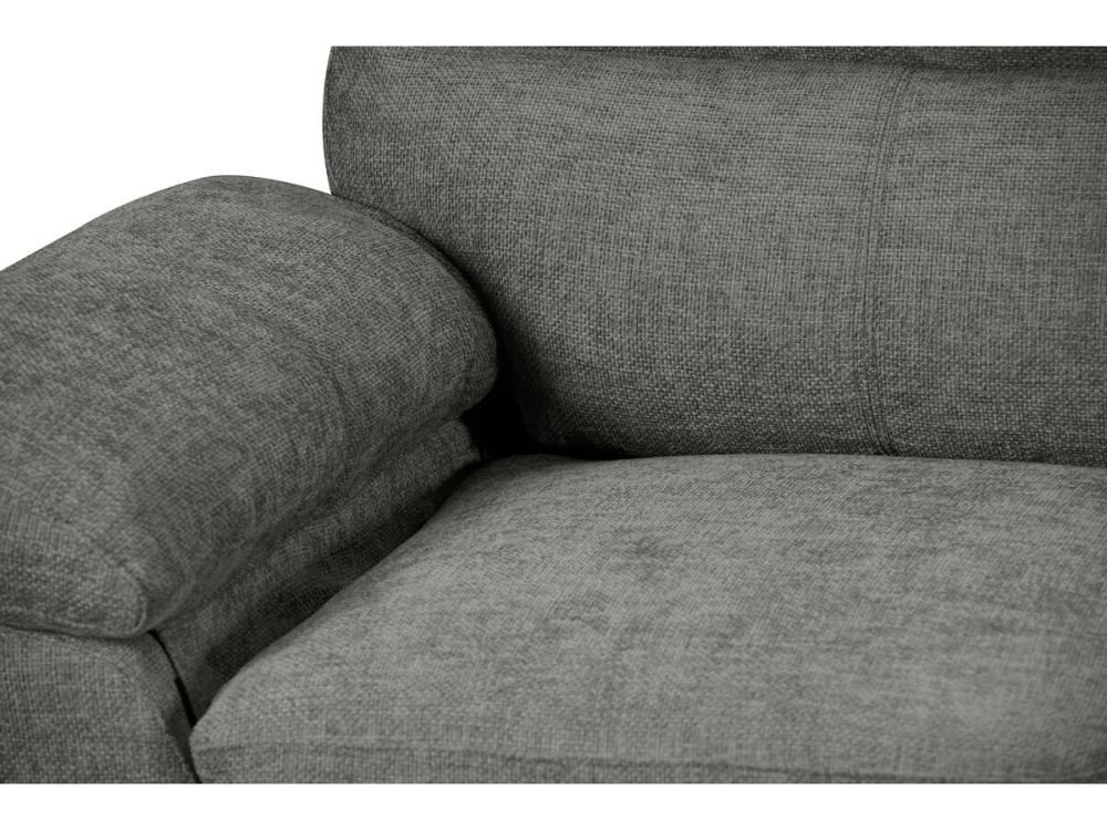 Canapé fixe en tissu "Dallas" - 210 X 88 X 90 cm - 3 places - Gris
