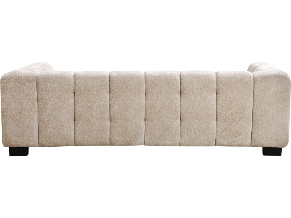 Canapé droit design en tissu chenille 3 places "Foch" - Beige