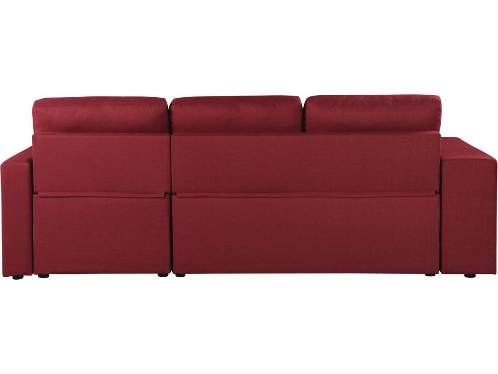 Canapé d'angle convertible/réversible "Axel" - 3 places - Rouge