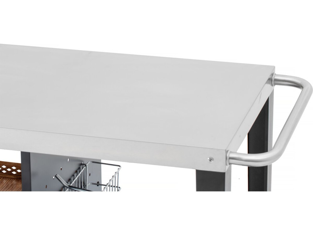 Desserte de barbecue en métal "Gelia" - 117 x 59 x 80 cm - Noir
