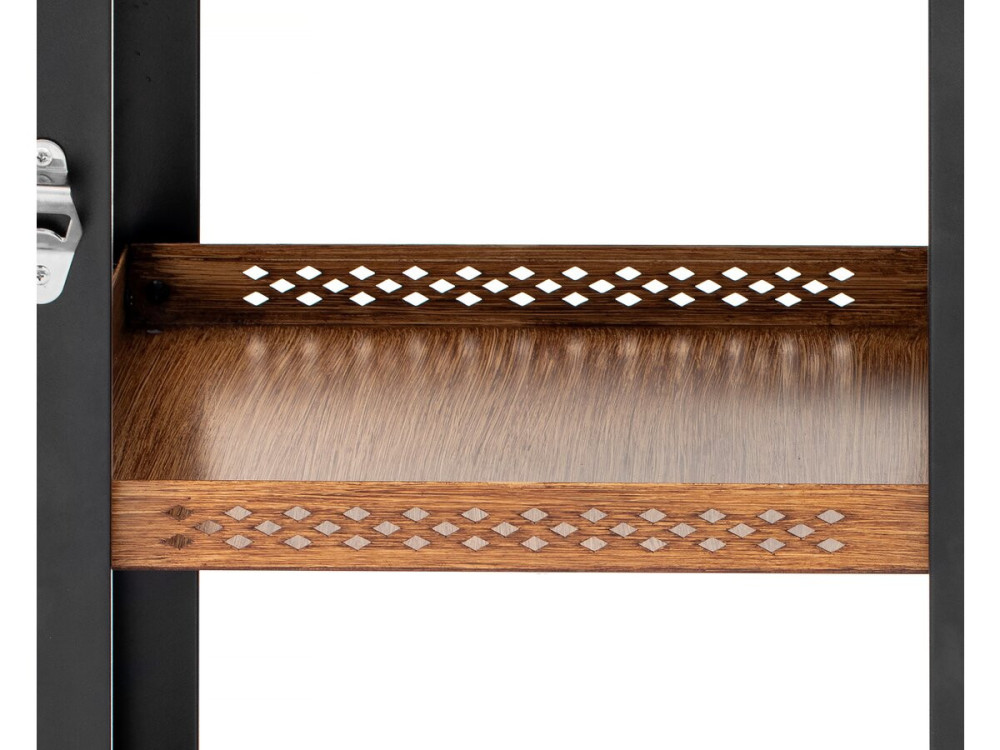 Desserte de barbecue en métal "Gelia" - 117 x 59 x 80 cm - Noir