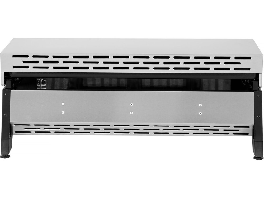 Plancha à gaz avec 3 bruleurs et couvercle en métal "Fasto" - 7,5 kw - Gris
