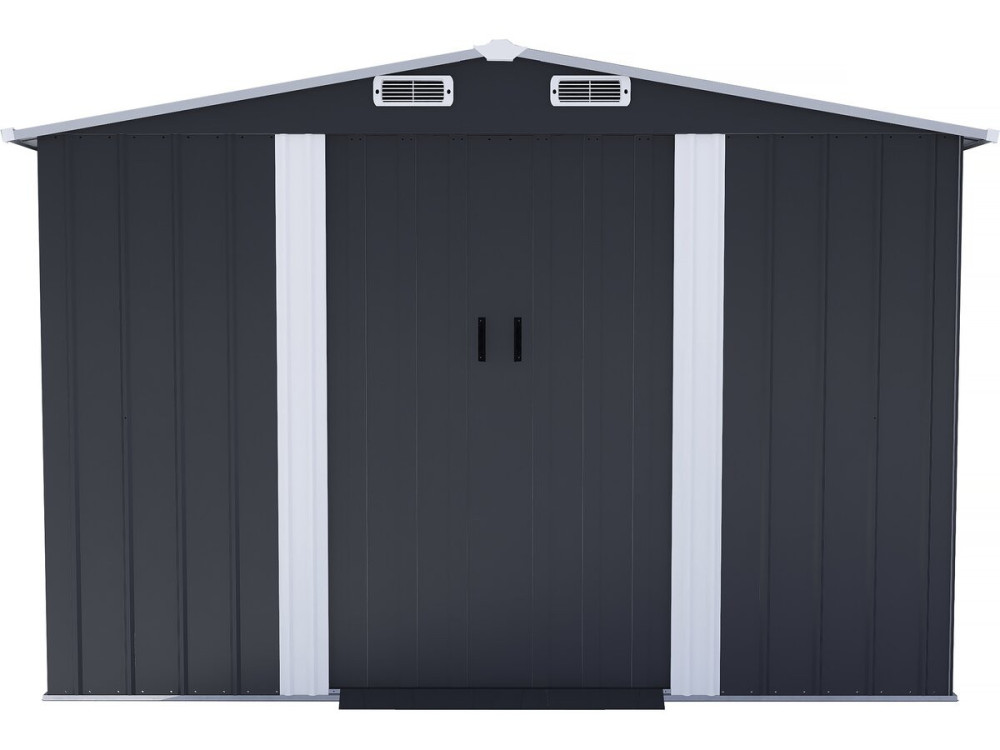 Abri de jardin métal "Boston" - 5,29 m² (4,76 m2 au sol)- Gris