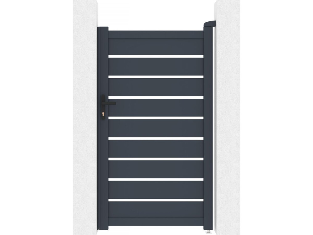 Portillon en aluminium  "Bastien" - 100 x 176 cm - Anthracite