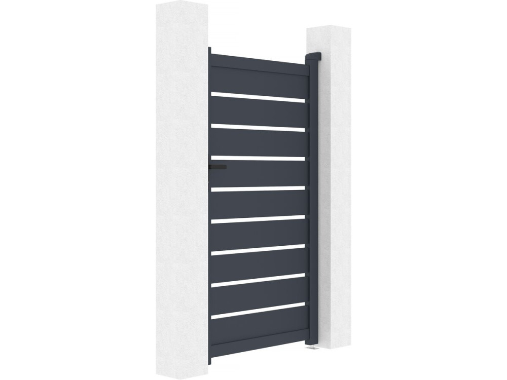 Portillon en aluminium  "Bastien" - 100 x 176 cm - Anthracite