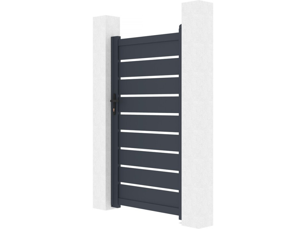 Portillon en aluminium  "Bastien" - 100 x 176 cm - Anthracite