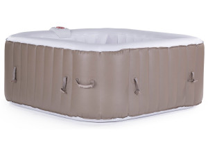 SPA GONFLABLE MONAC EN PVC - 6 PLACES - TAUPE/CREME