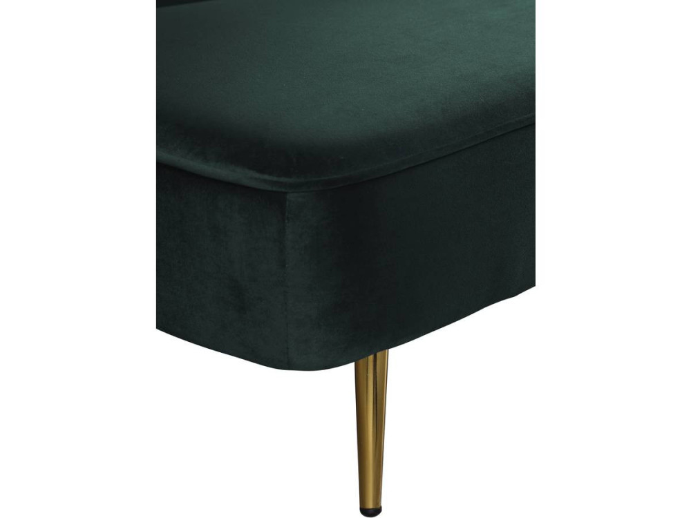 Canapé Clic Clac velours "James" - 180 x  83 x 75 cm - 3 places - Vert foncé.