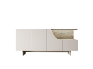 Buffet en bois "Line" - 180 x 40 x 81 cm - Beige