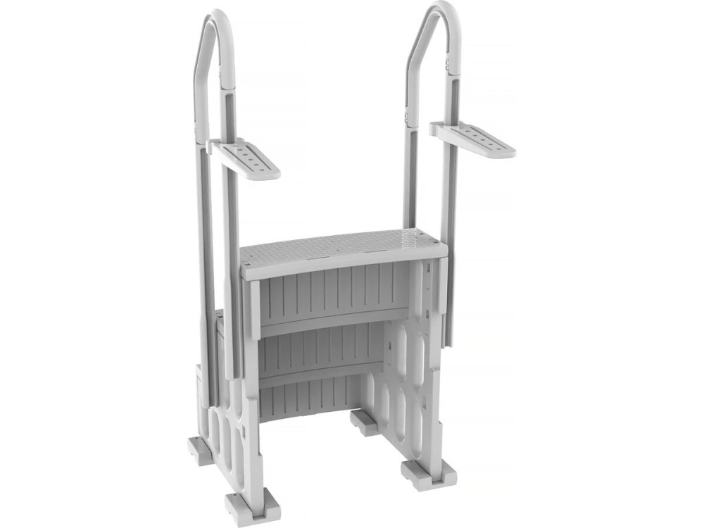 Escalier simple de piscine "Nathan" - 3 marches - en plastique