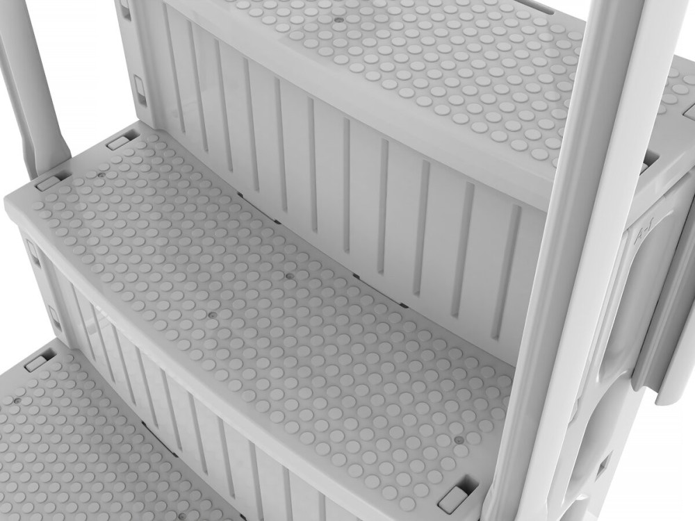 Escalier simple de piscine "Nathan" - 3 marches - en plastique