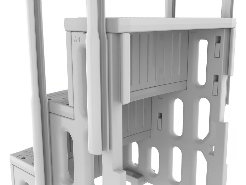 Escalier simple de piscine "Nathan" - 3 marches - en plastique