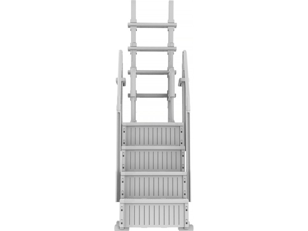 Escalier double piscine "Mario" avec système de sécurité enfant