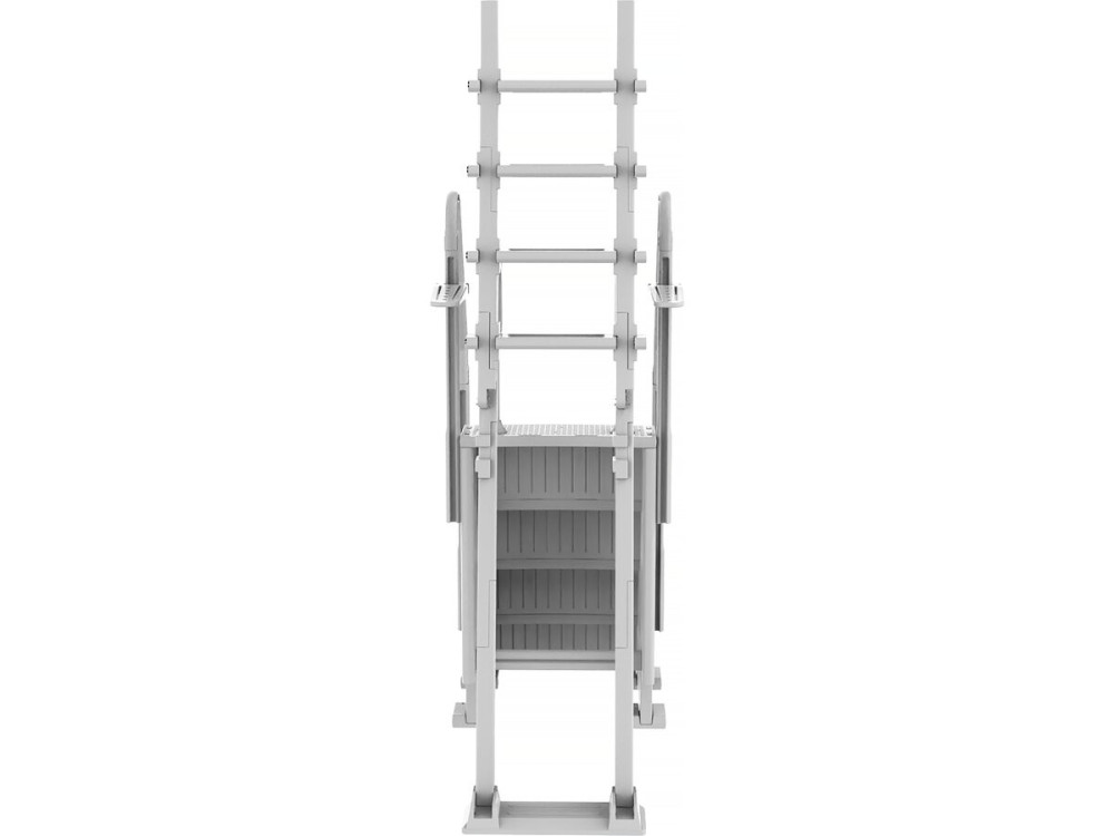 Escalier double piscine "Mario" avec système de sécurité enfant