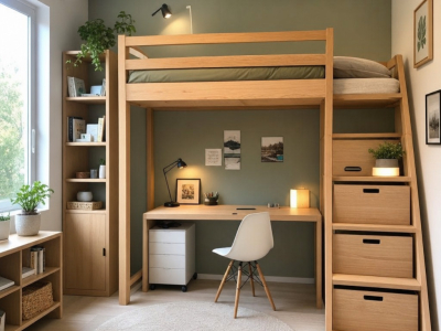 Le lit en bois mezzanine : la solution ingénieuse pour optimiser un petit espace